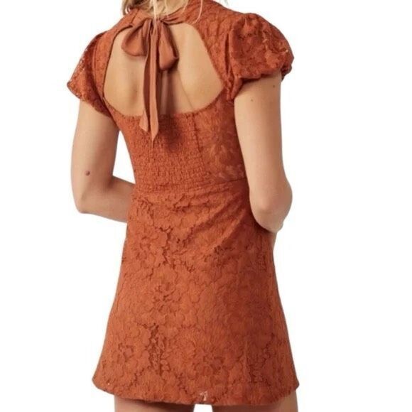 NWOT Free People Hailee Lace Mini Dress Size L - Picture 4 of 9